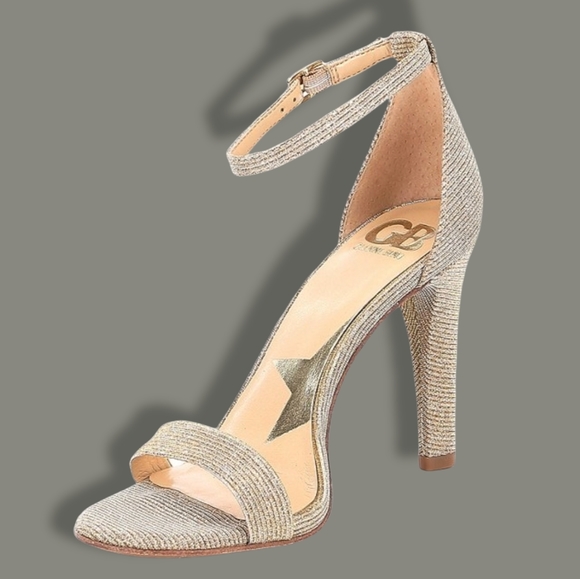 Gianni Bini Shoes Gianni Bini Sparkly Gold Ellaquent Fabric Ankle